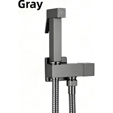 (Gris B) Ensemble de douchette bidet portable en laiton doré rose brossé avec jet haute tension, robinet spécial pour toilettes et accessoires de salle de bain (1/5)