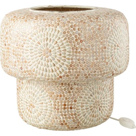 Lampe à Poser Mosaïque "Ruthie" 33cm Beige (1/3)