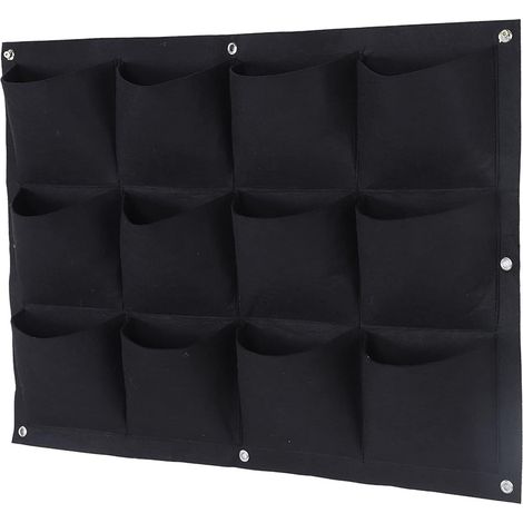 Jardinière suspendue verticale GLOGLOW, murale de jardin peu encombrante avec 12 poches (1/4)