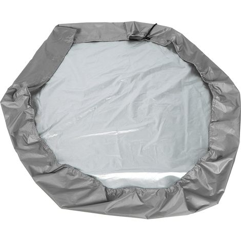 Housse de bac à Sable, Couverture De Bac À Sable Bâche Bac À Sable Imperméable Couverture De Protection De Jouets De Sable Hexagonal Couvertures De Piscine Étanche avec Cordon pour Le (Gris) (1/5)