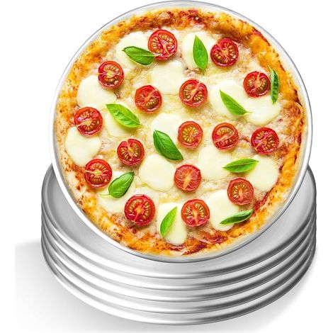 plaques à pizza rondes en acier inoxydable - 26 cm (1/5)