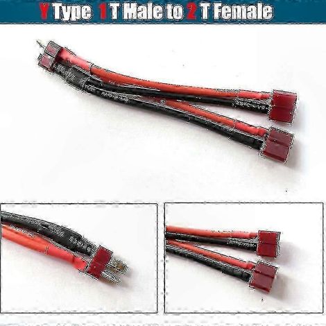 Doppelter XT60-Parallelstecker mit 14AWG-Silikonkabel, Y-Verteiler für Stecker und Buchse, Batterieverteiler (1/5)