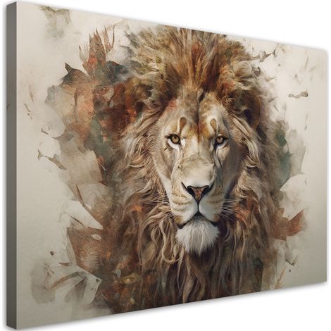 Quadro su tela, Leone animale Africa - 100x70 (1/5)
