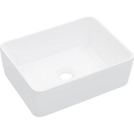 Lavandino da bagno 40 cm in ceramica bianca 020002628