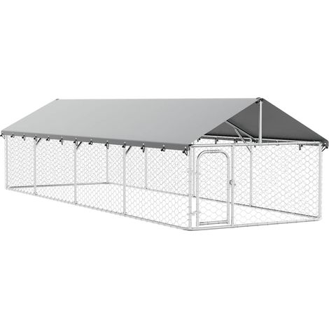 Maison Exclusive - Outdoor-Hundezwinger mit Dach 600x200x150 cm