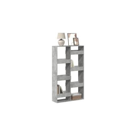 Bibliothèque gris béton 100x33x175 bois d'ingénierie (1/5)