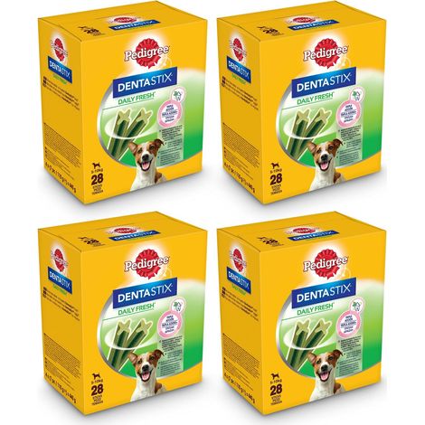 Pedigree Dentastix Fresh 112 Snack per la Igiene Orale (Cane Piccolo 5-10 kg) 440 g 28 Pezzi - 4 Confezioni da 28 (112 totali) (1/5)
