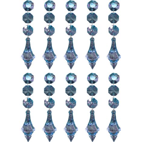 Prisme Pour Lustre - Acrylique Transparent - Pour Décoration Intérieure DIY - Convient Lustres Fenêtres Arbres De Noël Chambres D'Enfants - 10 Pièces (1/5)