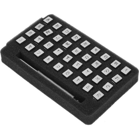 Kit de poinçons pour cuir, lettres et chiffres, 3,5 mm