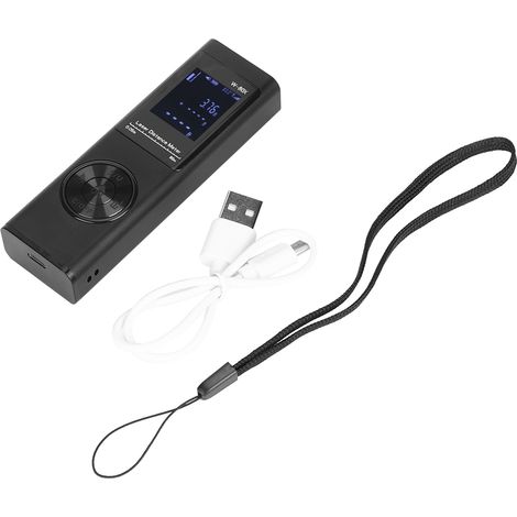 Télémètre laser portable 40m/131.2ft mini USB étanche IP54 anti-poussière précis avec batterie lithium 200mAh pour intérieur extérieur (1/5)