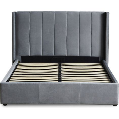 Lit Adulte Sommier Relevable "Fady" 180x200cm Gris (1/5)