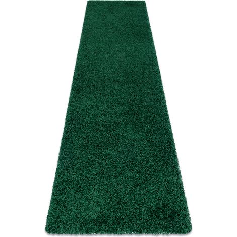 Teppich, Läufer SOFFI shaggy 5cm Flaschengrün - in die Küche, Halle, Korridor green 70x200 cm