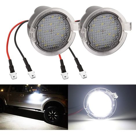 Luz de cortesía LED para espejo retrovisor, luz de bienvenida para coche, luz de espejo, función de decodificación, luz de puerta CANBUS para F150 Edge, Mondeo, Explorer, Taubus (1/5)