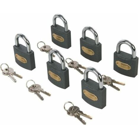 Alovez - (6pcs)Lot de 6 cadenas en fer à clés identiques - 50 mm (1/4)