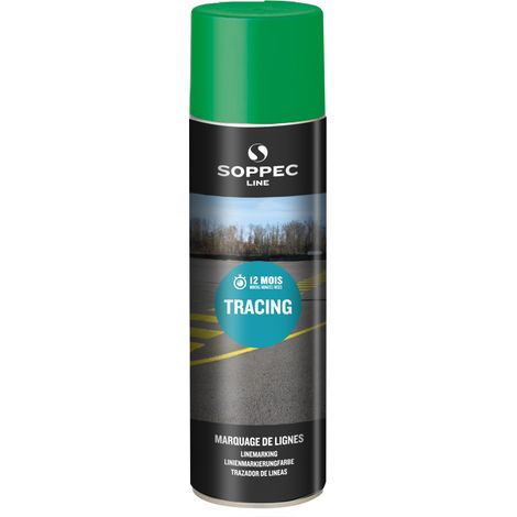 Bombe de peinture - Traceur de ligne SOPPEC pour le marquage vert tracing 500 ml -151605 (1/2)