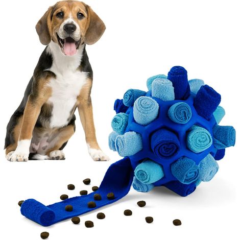 Balle à renifler pour chiens, tapis à renifler, jouet à renifler (bleu)