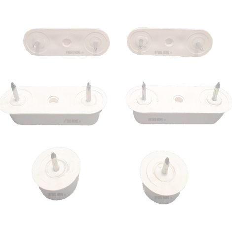 Kit 6 pezzi paracolpi PAR010 con chiodino bianchi in gomma per Copriwater sedile Wc (1/3)