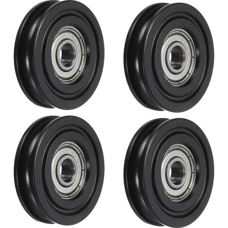 4pcs U608ZZ Poulie avec Roulement à Billes à Gorge en U 8x40x10mm (1/4)