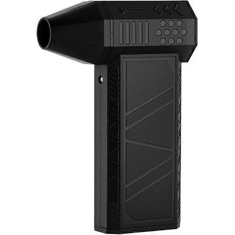 Ventilateur à jet avec éclairage LED, 130 000 tr/min, vitesse du vent de 52 m/s, moteur sans balais, ventilateur turbo à turbine vigoureuse, petit ventilateur noir (1/5)