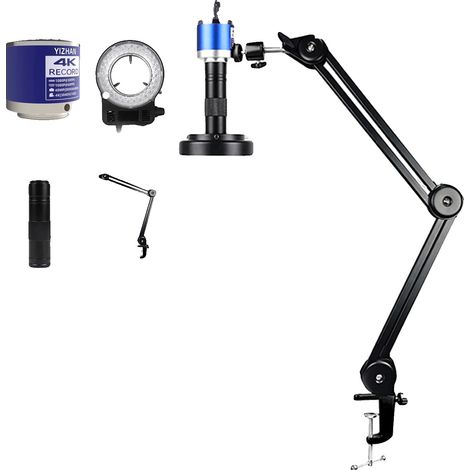 Microscopio digitale, risoluzione 4K HD, zoom 150X-215X, braccio robusto Full 4K (1/2)