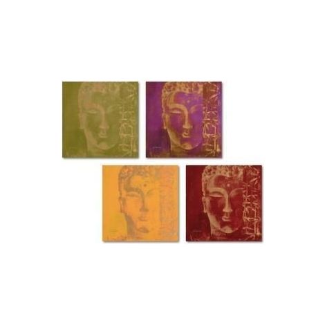 Quadro tela oleografico 38x38 buddhismo (1/2)