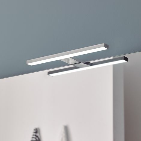 Aplique baño LED “Málaga” (7W 5700K 417lm) IP44 fabricado en aluminio y ABS color blanco y cromo (1/5)