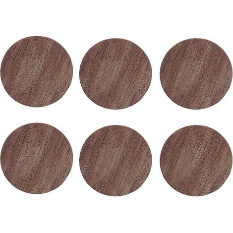 Ensemble de 6 dessous de verre/sets de table en similicuir imitation bois pour le thé (1/5)
