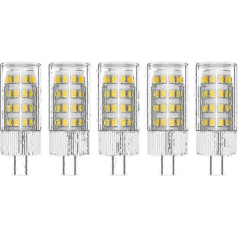 Lot de 5 ampoules LED G4 5W - Blanc chaud 3000K, 500 lm, 12 V AC/DC, classe énergétique A+ (1/5)