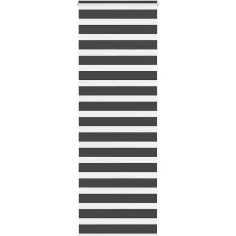 Doppelrollo Schwarz 90x230 cm Stoffbreite 85,9 cm Polyester