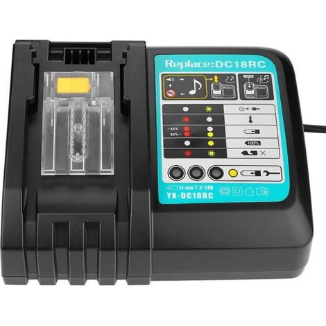 Chargeur Rapide pour Makita 7,2 V 18 V BL1860 BL1850 BL1840 BL1830 DC18RA DC18RC DC18RD (1/4)