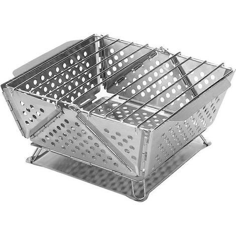 Barbecue pliable portable, brasero de camping en acier inoxydable, réchaud de tente, accessoires de pique-nique en plein air (1/5)