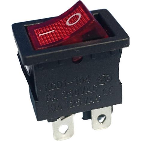 Lot de 30 interrupteurs à bascule KCD1 pour bateaux, 6 A/250 V ou 10 A/125 V CA, avec voyant rouge et connecteur 4 broches marche/arrêt. (1/5)