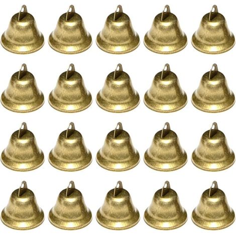 20 kleine Glöckchen (Antikbronze), Vintage-Glöckchen für Hochzeits- und Festdekorationen, Weihnachtsglöckchen für Weihnachtsbäume, G