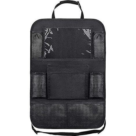 organisateur Voiture Enfant, 1pcs Rangement Voiture Auto Accessoire Voiture Interieur, Support Pour Tablette Transparent 10 Poches, Noir (1/4)