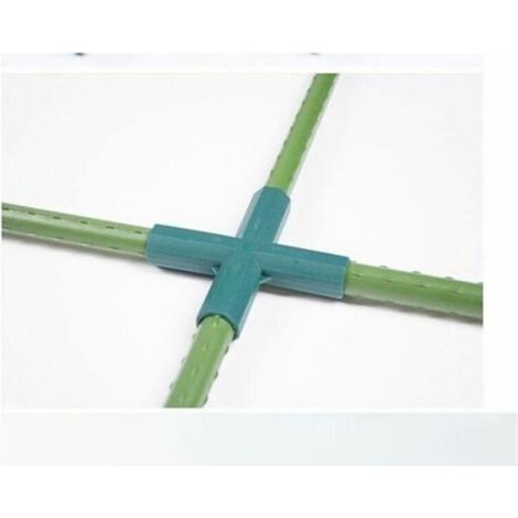 Connecteur Cadre Serre - Croix 4 Voies - Diamètre 16 mm - Pour Tubes PVC ou Métalliques - 10 Pièces (1/4)