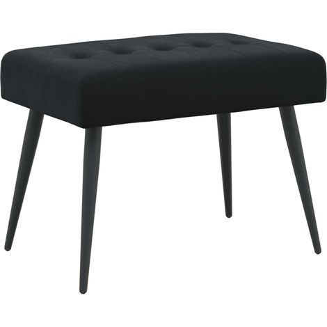 Bench with Button Tufted Black 60 x 40 x 45 cm Velvet vidaXL (1/5)