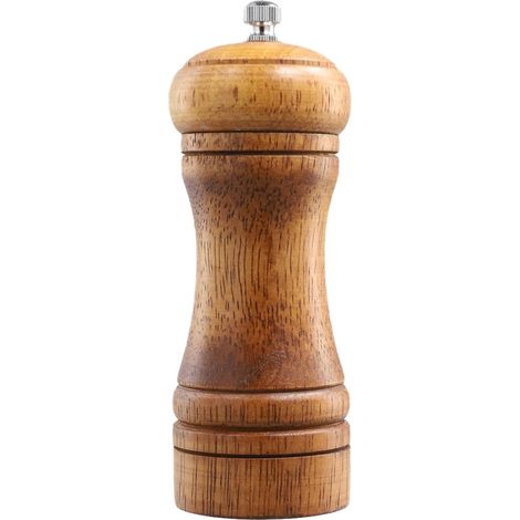 Salz- und Pfeffermühle aus Holz, mit verstellbarem Mahlwerk, manuell, robust und elegant für verschiedene Gewürze, für Zuhause oder die Küche