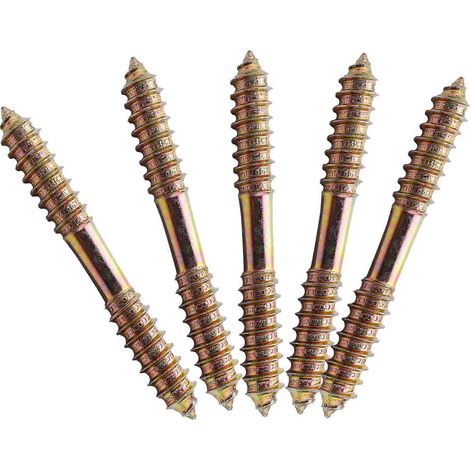 M8 x 70mm Double Ended Wood to Wood Furniture Fixing Dowel Screw 5Pcs-- (1/5)