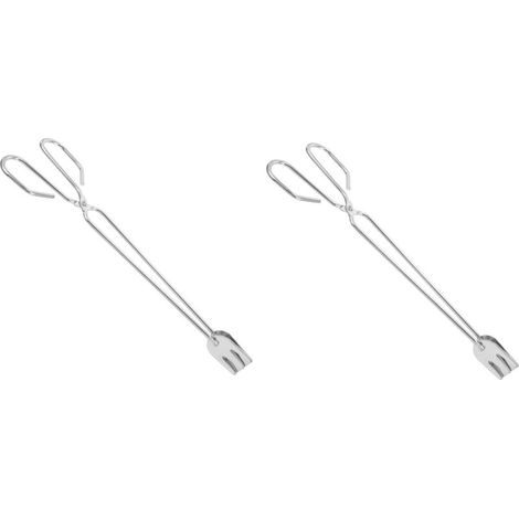 Lot de 2 pinces à charbon d'extérieur — Pinces de cheminée avec poignées, idéales pour les barbecues et les feux de camp. (1/5)