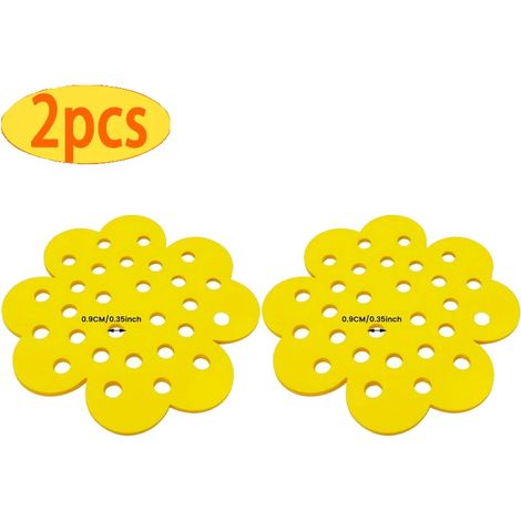 Bebedero para abejas, diseño flotante, ecológico, 2 unidades, flor amarilla (1/2)
