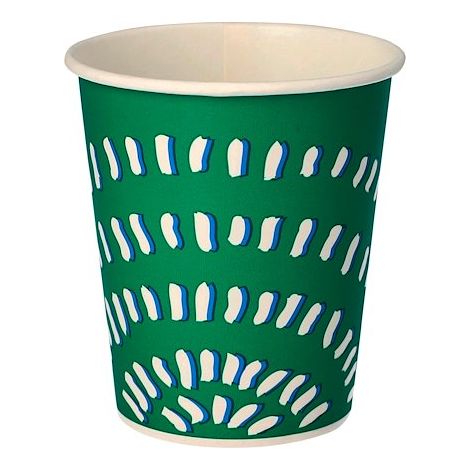 Gobelet en carton Spring vert - 20 cl - Lot de 100 (1/2)