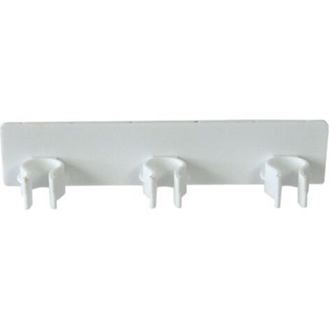 Koncreto support mural pour plinthe de 1 pie'ce a' 3 positions en plastique blanc