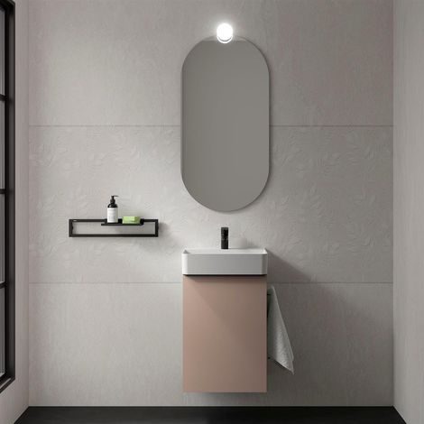 Meubles de salle de bain AIDA 440 1 porte avec fermeture amortie MACCHIATO 440 x 263 x 620 mm (1/3)