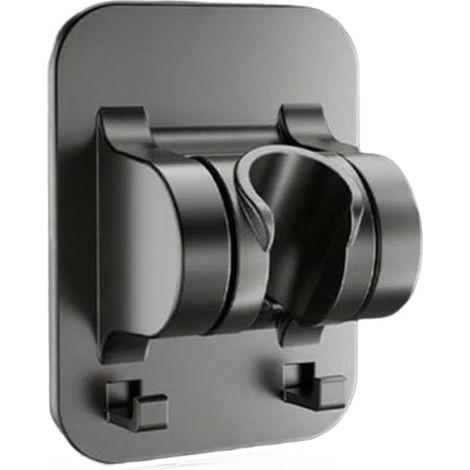 Support de pommeau de douche sans perçage, support métallique réglable, pivotant à 360°, fixation murale à ventouse pour pommeau de douche à main, salle de bain, camping-car (gris anthracite) (1/4)