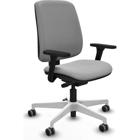 Bürostuhl piqueras y crespo ergonomisch hellgrau Kunstleder (1/2)