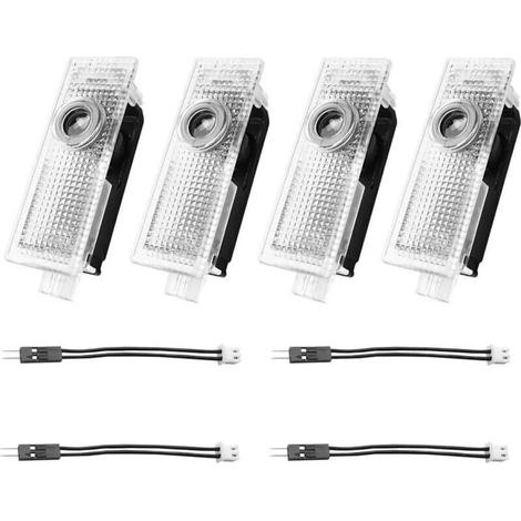 Set mit 4 LED-Logoprojektoren für Autotüren, BMW Einstiegsbeleuchtung, kompatibel mit BMW 1er, 2er, 3er, 4er, 5er, 6er, 7er, X1, X2, X3, X4, X6, M-Serie und GT