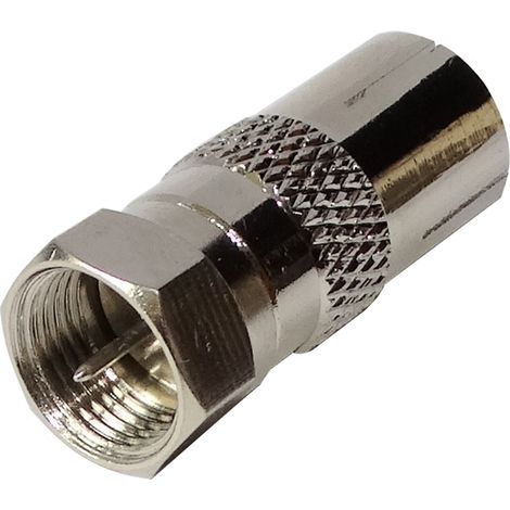 AERZETIX: Connecteur prise fiche adaptateur F mâle - antenne TV 9,5mm femelle (1/2)