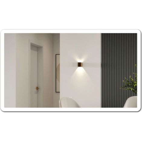 OCEAN Specchio da bagno 120x70cm con LED,3 colori,Dimmerabile, Antiappannamento,Memoria,IP44, Vetro HD (1/5)