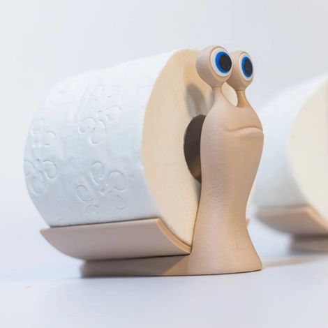 Porte Papier Toilette sur Pied imprimé en 3D, Papier Toilette et Organiseur sans percage de mouchoirs en Papier avec décor (1/5)