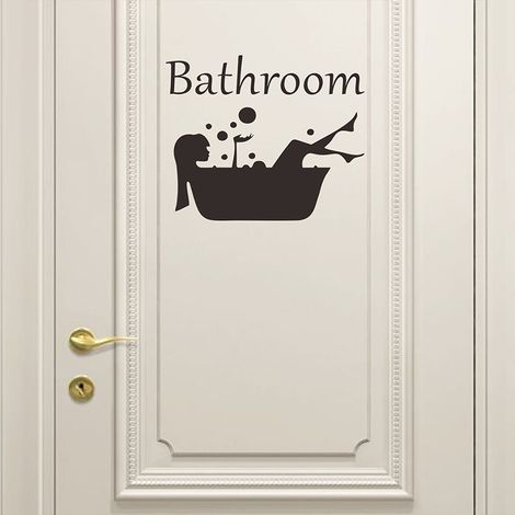 Stickers pour salle de bain, fresque murale amovible en vinyle, décoration pour chambre à coucher